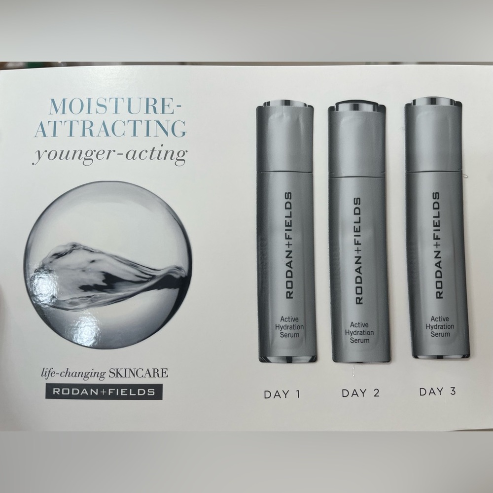 ON HOLD!RODAN & FIELDS Active Hydration Serum 3 day supply. NEW!  ALL 8 PLUS ONE